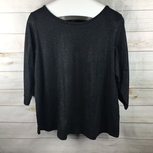 Avenue Glittery Gun Metal Gray Soft Your Tee 14/16